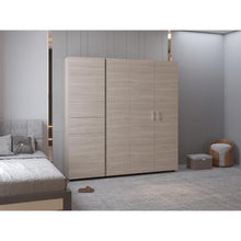 Closet Antalya 200x200, Bardolino y Blanco, con 5 puertas abatibles