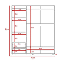 Closet Light, Nogal y Blanco, con Dos Cajones Organizadores y Entrepaño Diseñado Para Los Zapatos