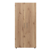 Closet Tera, Café claro y Blanco Vainilla, Dos Puertas Abatibles y Dos Tubos Cromados