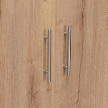 Closet Tera, Café claro y Blanco Vainilla, Dos Puertas Abatibles y Dos Tubos Cromados