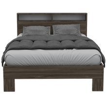 Cama Doble Besk, Avellana y Blanco, Incluye Tendido de Tablas