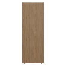 Closet Beico, Fresno Europeo y Blanco Duqueza, con dos Puertas Abatibles y un Tubo cromado ZF