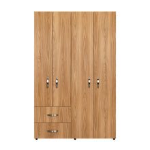 Closet Barin 120, Fresno Europeo y Wengue, con cajones de gran capacidad para su almacenamiento