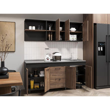 Cocina Integral Belen, Gales y Wengue, Incluye Mesón Derecho ZF