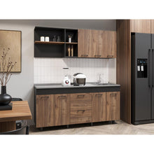 Cocina Integral Belen, Gales y Wengue, Incluye Mesón Derecho ZF