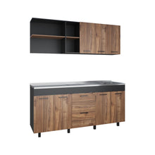 Cocina Integral Belen, Gales y Wengue, Incluye Mesón Derecho ZF