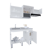 Cocina Integral Oceana, Kronos Blanco, Incluye Meson 118 cm ZF