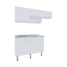 Cocina Integral Oceana, Kronos Blanco, Incluye Meson 118 cm ZF