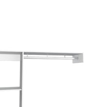 Closet Delhi 150, Blanco Duqueza, con tres entrepaños y un tubo para colgar ropa ZF