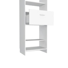 Closet Delhi 150, Blanco Duqueza, con tres entrepaños y un tubo para colgar ropa ZF