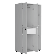 Closet Mandi, Blanco, con Dos Tubos y Un Cajon Deslizable ZF