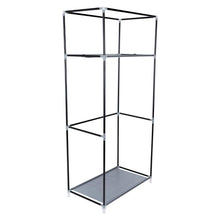 Closet Portátil Jeasken, Gris, Variedad de Entrepaños en Tela
