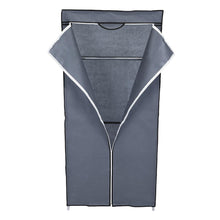 Closet Portátil Jeasken, Gris, Variedad de Entrepaños en Tela