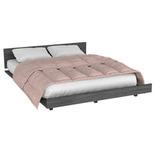 Cama Doble Wesley, Gris, con Patas Metálicas