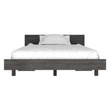 Cama Sencilla Wesley, Gris, con Patas Metálicas