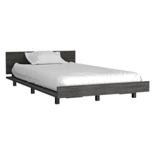 Cama Sencilla Wesley, Gris, con Patas Metálicas