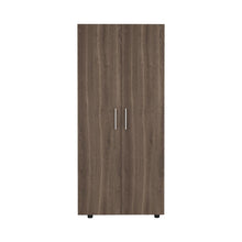 Closet Tera, Milan y Wengue, Dos Puertas Abatibles y Dos Tubos Cromados