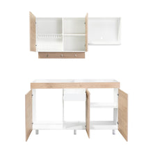 Cocina Integral Deneb, Beige y Blanco no incluye mesón