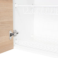 Cocina Integral Deneb, Beige y Blanco, Incluye Mesón Izquierdo En Acero Inoxidable con Cuatro Puestos de Gas Natural