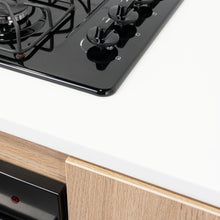 Cocina Integral Elica, Beige, Incluye Mesón Derecho con Estufa 4 Puestos A Gas + Campana + Horno