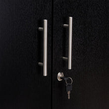 Closet Maya, Wengue, con Dos Puertas Abatibles con Cerradura y Cuatro Entrepaños