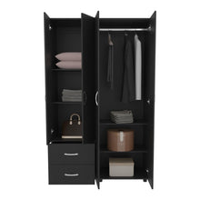 Closet Barin 120, Wengue, con cajones de gran capacidad para su almacenamiento