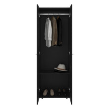 Closet Beico, Wengue, con dos Puertas Abatibles y un Tubo cromado