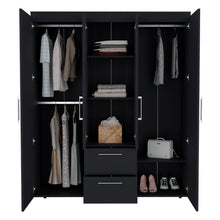 Closet Bariloche Bombay Eco, Wengue, con Variedad de Entrepaños y Cuatro Puertas Abatibles ZF