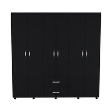 Closet Bariloche Bombay, Wengue, con Variedad de Entrepaños y Seis Puertas Abatibles