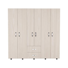 Closet Barin, Nevado y Blanco, con cuatro puertas abatibles