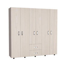 Closet Barin, Nevado y Blanco, con cuatro puertas abatibles