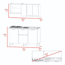 Cocina Integral Paolo, Bardolino y Blanco, incluye Mesón Pozuelo Derecho