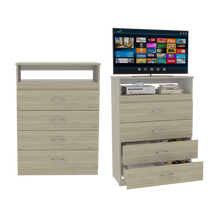 Organizador Barlovento, Beige y Blanco, con Cuatro Cajones X2