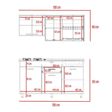 Cocina Integral Eris, Blanco Duqueza y Macadamia, Incluye Mesón Derecho