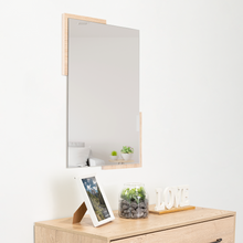 Espejo Rectangular Aleska, Color Madera Clara