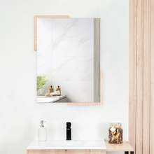 Espejo Rectangular Aleska, Color Madera Clara