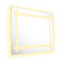 Espejo Rectangular Broni, Gris, con Luz Led