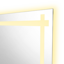 Espejo Rectangular Broni, Gris, con Luz Led