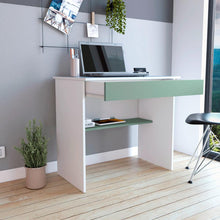 Escritorio, Colima, Blanco y Agave, con Entrepaños y Cajon