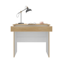 Escritorio Colima, Fresno Europeo y Blanco, con Entrepaños y Cajon