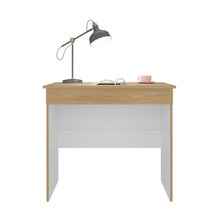 Escritorio Colima, Fresno Europeo y Blanco, con Entrepaños y Cajon