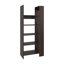 Biblioteca Escalera Woodstock, Nogal Europeo, con con amplios espacios para ubicar libros ZF