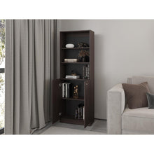 Biblioteca Home, Nogal Europeo, con Cinco Entrepaños y Dos puertas ZF