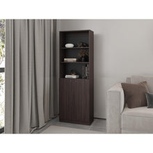 Biblioteca Home, Nogal Europeo, con Cinco Entrepaños y Dos puertas ZF