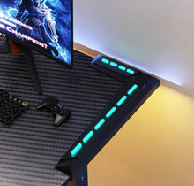 Escritorio Gamer Matrix , Negro, Estructura Metalica y Luz Led