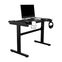 Escritorio Gamer Matrix , Negro, Estructura Metalica y Luz Led