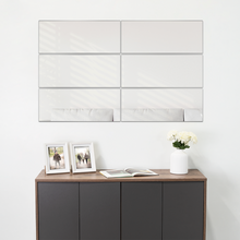 Espejo Rectangular Siena, Gris, Incluye 6 Piezas