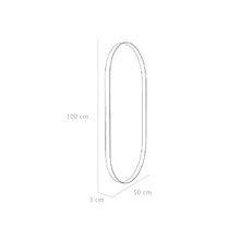 Espejo Ovalado Gate, con Marco Negro