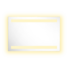 Espejo Rectangular Udine, Gris, con Luz Led