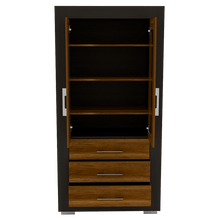 Mueble Multiusos Yakam, Cobre y Wengue, con Gran Capacidad de Almacenamiennto